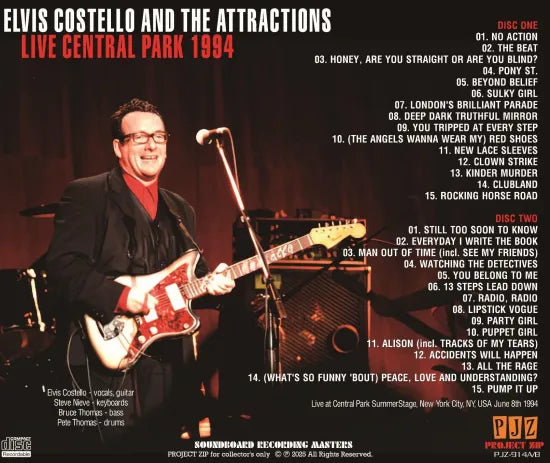 ELVIS COSTELLO AND THE ATTRACTIONS / CENTRAL PARK 1994 (2CDR)