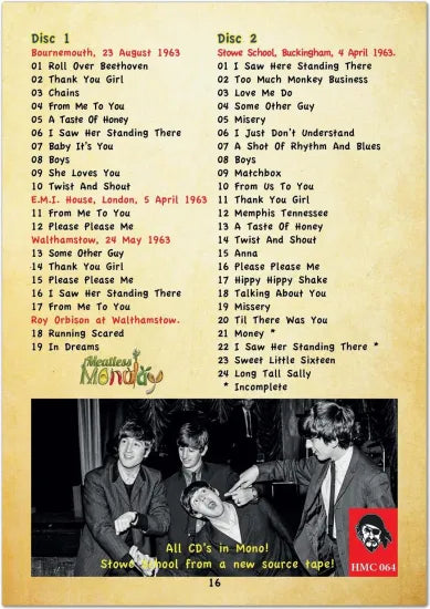 ファッション通販 安い THE BEATLES / Bournemouth 1963 (2CD HMC BOOKLET) 洋楽