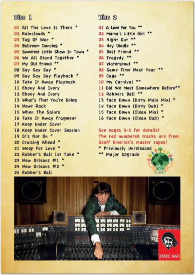 PAUL McCARTNEY / Tug Of War, Hot Hits Cold Cuts + More Unreleased Rarities!  (2CD HMC-BOOKLET)