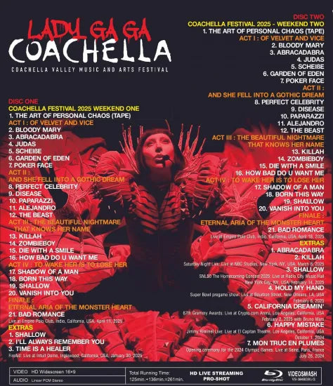 LADY GAGA / COMPLETE COACHELLA FESTIVAL 2025 + MORE PRO SHOT (2BDR)