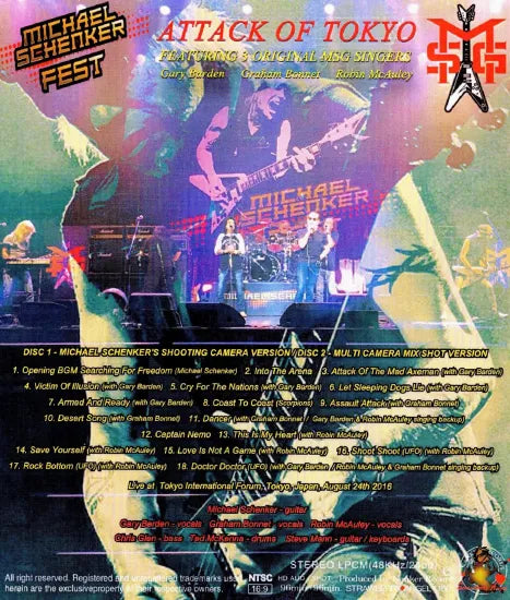 MICHAEL SCHENKER FEST (featuring 3 original MSG singers) / ATTACK OF TOKYO (2BDR)