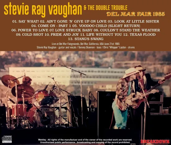 STEVIE RAY VAUGHAN & DOUBLE TROUBLE / DEL MAR FAIR 1985 (1CDR)