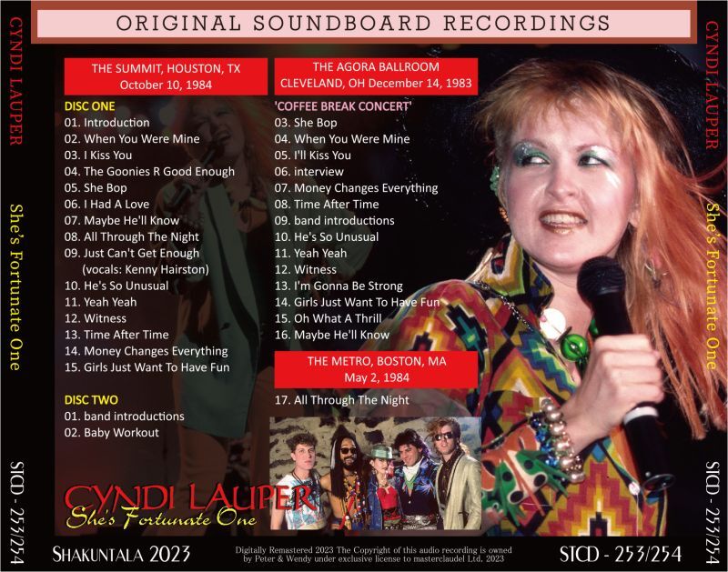 CYNDI LAUPER / 1984 SHE'S FORTUNATE ONE (2CD) – Music Lover