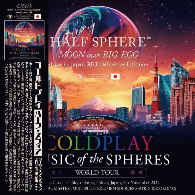 COLDPLAY / MUSIC of the SPHERE MOON OVER BIG EGG LIVE IN JAPAN (2CDR+1BDR)