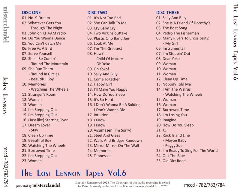 JOHN LENNON / THE LOST LENNON TAPES VOL.6 (3CD)