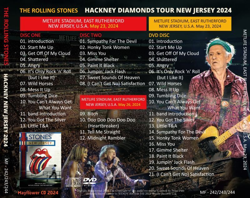 THE ROLLING STONES / 2024 HACKNEY NEW JERSEY (2CD+1DVD)