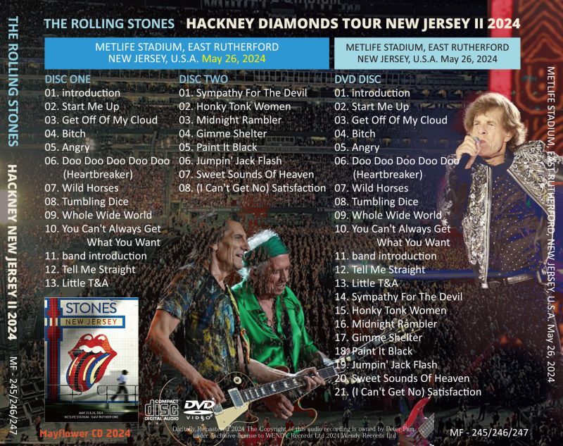 THE ROLLING STONES / 2024 HACKNEY NEW JERSEY II (2CD+1DVD)