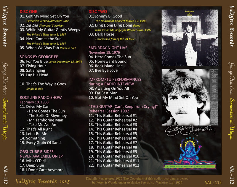 GEORGE HARRISON / SOMEWHERE IN UTOPIA (2CD)