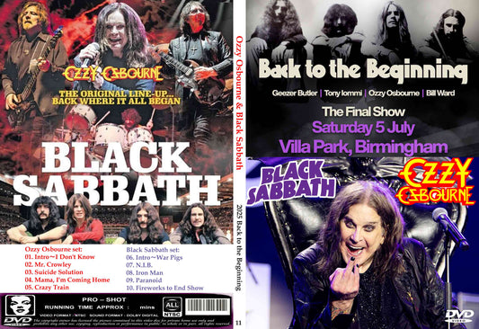 Ozzy Osbourne & Black Sabbath / 2025 Back to the Beginning (1DVD)