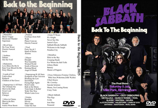 Ozzy Osbourne & Black Sabbath / Back to the Beginning 2025 (1DVD)