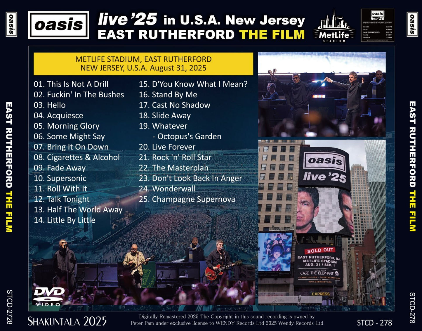 OASIS / 2025 EAST RUTHERFORD THE FILM (1DVD)