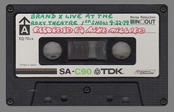 BRAND X / THE ROXY 1979 2ND NIGHT (EARLY SHOW) MIKE MILLARD MASTER TAPES (1CDR)