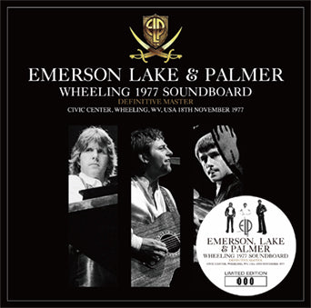 EMERSON, LAKE & PALMER / WHEELING 1977 SOUNDBOARD DEFINITIVE MASTER (2CD)