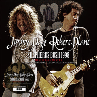 JIMMY PAGE & ROBERT PLANT / SHEPHERDS BUSH 1998 MULTITRACK MASTER 2nd Press STEREO SOUNDBOARD (2CD+1DVDR)