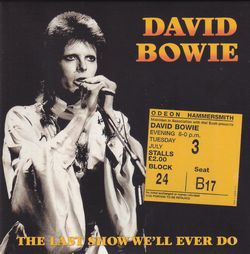 DAVID BOWIE / THE LAST SHOW WE'LL EVER DO Paper jacket SLIPCASE (2CD)