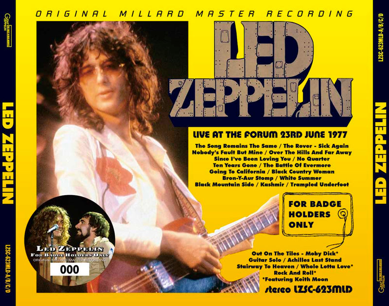 LED ZEPPELIN / FOR BADGE HOLDERS ONLY ORIGINAL MILLARD MASTER RECORDING (4CD+3CDR)