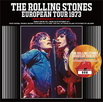 THE ROLLING STONES / EUROPEAN TOUR 1973 KBFH BROADCAST 1974 & 1988 5th Edition STANDARD MJ/KR COVER (2CD)