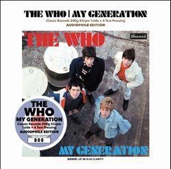 THE WHO / MY GENERATION CLASSIC RECORDS 200G 45RPM 1SIDE × 4 TEST PRESSING AUDIOPHILE EDITION (1CD)