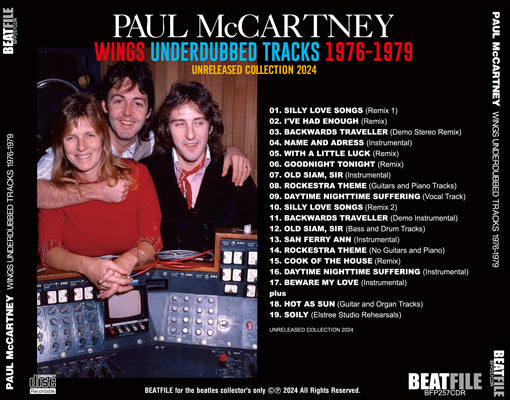 PAUL McCARTNEY / WINGS UNDERDUBBED TRACKS 1976-1979 SOUNDBOARD (1CDR)