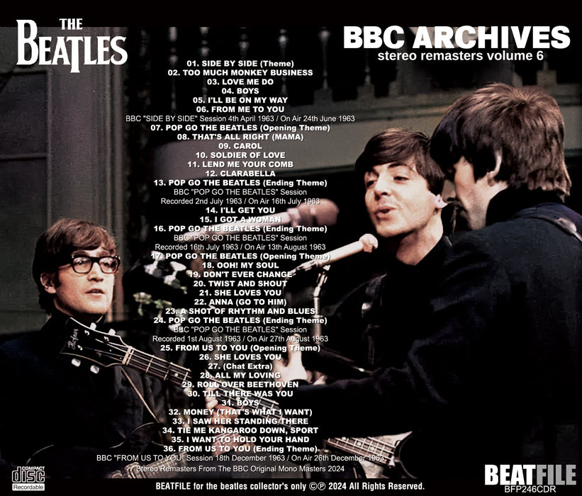 THE BEATLES / BBC ARCHIVES STEREO REMASTERS VOL.6 (1CDR) – Music Lover ...