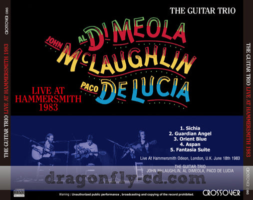 THE GUITAR TRIO / LIVE AT HAMMERSMITH 1983 Soundboard (1CDR)