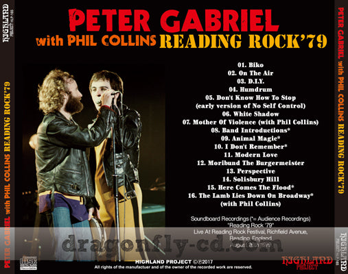 PETER GABRIEL / READING ROCK 1979 (1CDR)