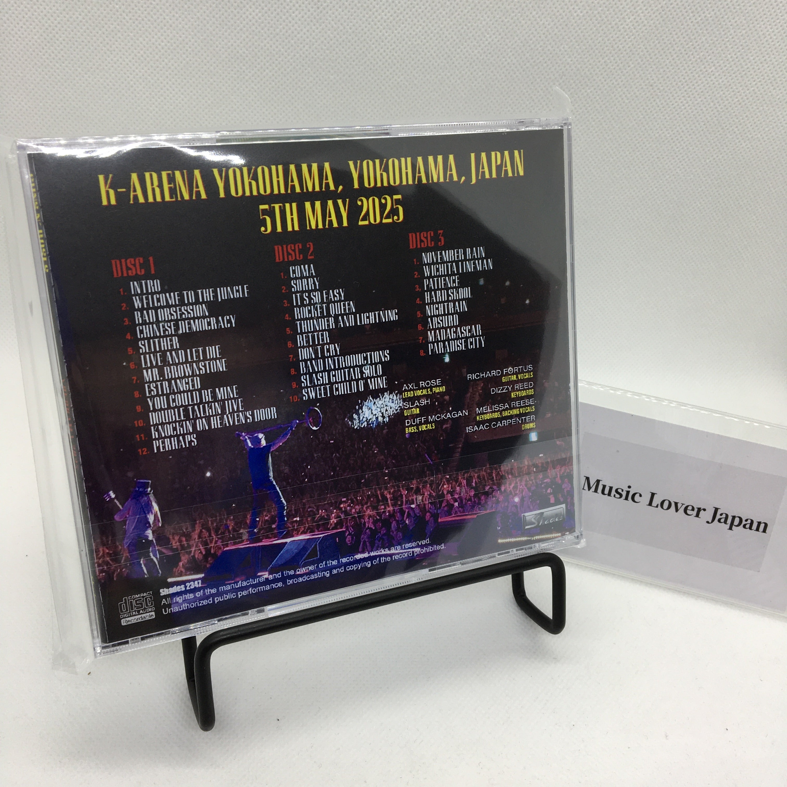 GUNS N' ROSES / YOKOHAMA 2025 (3CDR) – Music Lover Japan