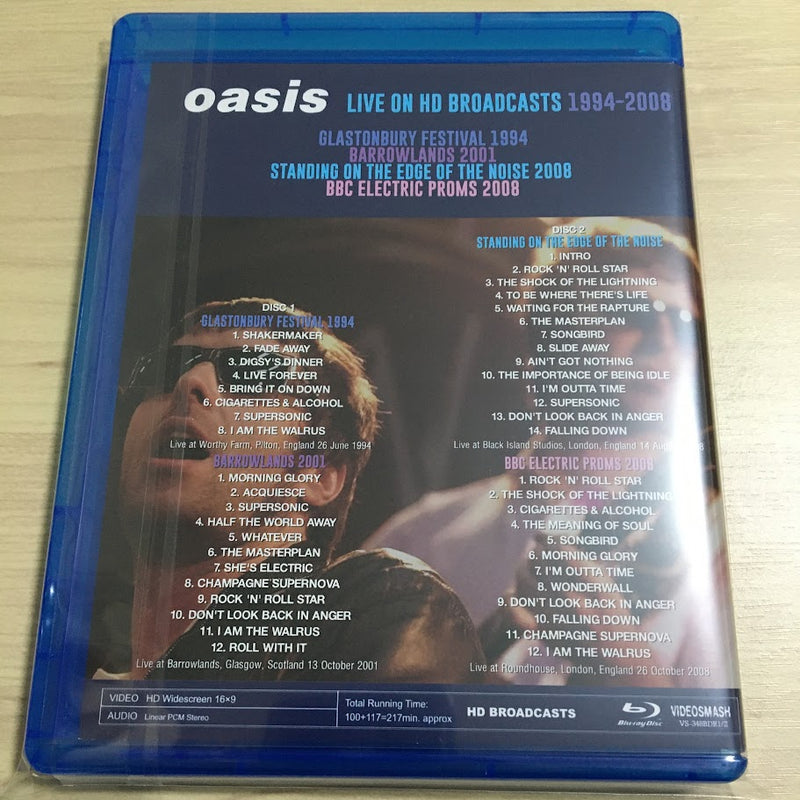 OASIS / LIVE ON HD BROADCASTS 1994-2008 (2BDR)