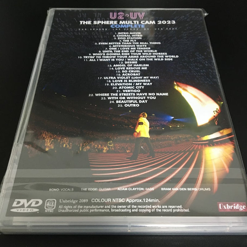 U2 / THE SPHERE MULTI CAM 2023 COMPLETE (1DVDR)