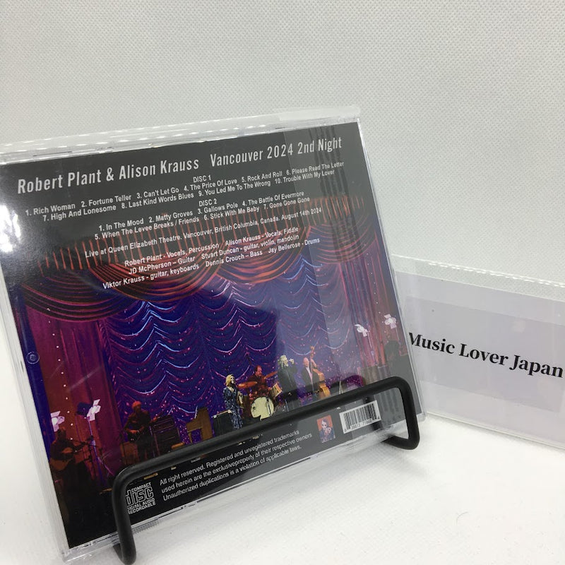 ROBERT PLANT & ALISON KRAUSS / VANCOUVER 2024 2ND NIGHT Multi IEM Matrix Sound (2CDR)