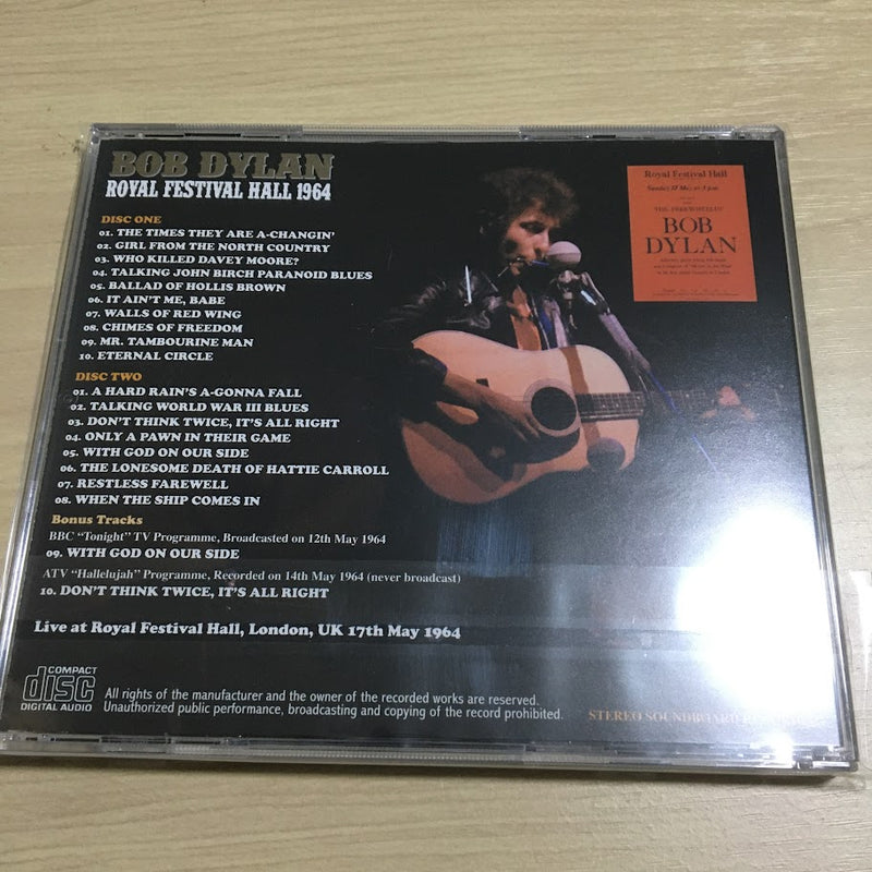 BOB DYLAN / ROYAL FESTIVAL HALL 1964 (2CD) Stereo Soundboard