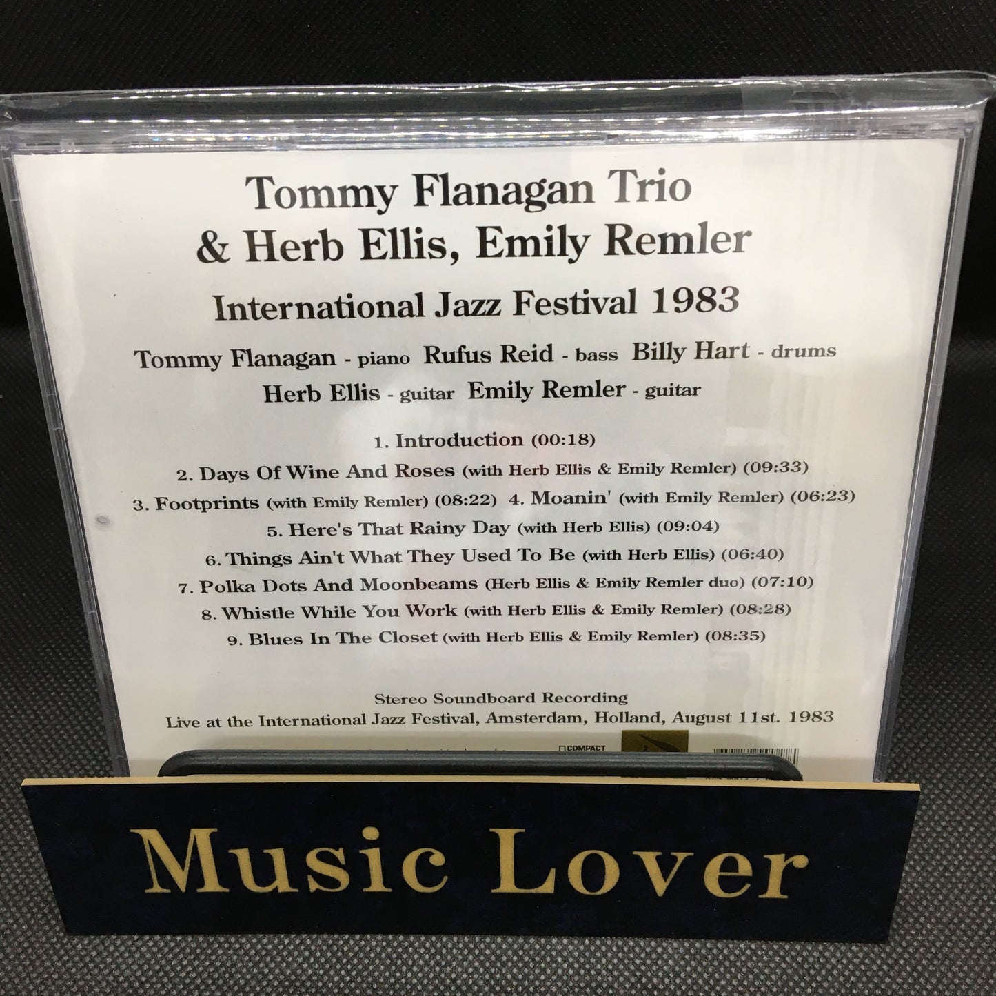 Tommy Flanagan Trio & Herb Ellis, Emily Remler / International Jazz Festival 1983 STEREO SOUNDBOARD (1CDR)