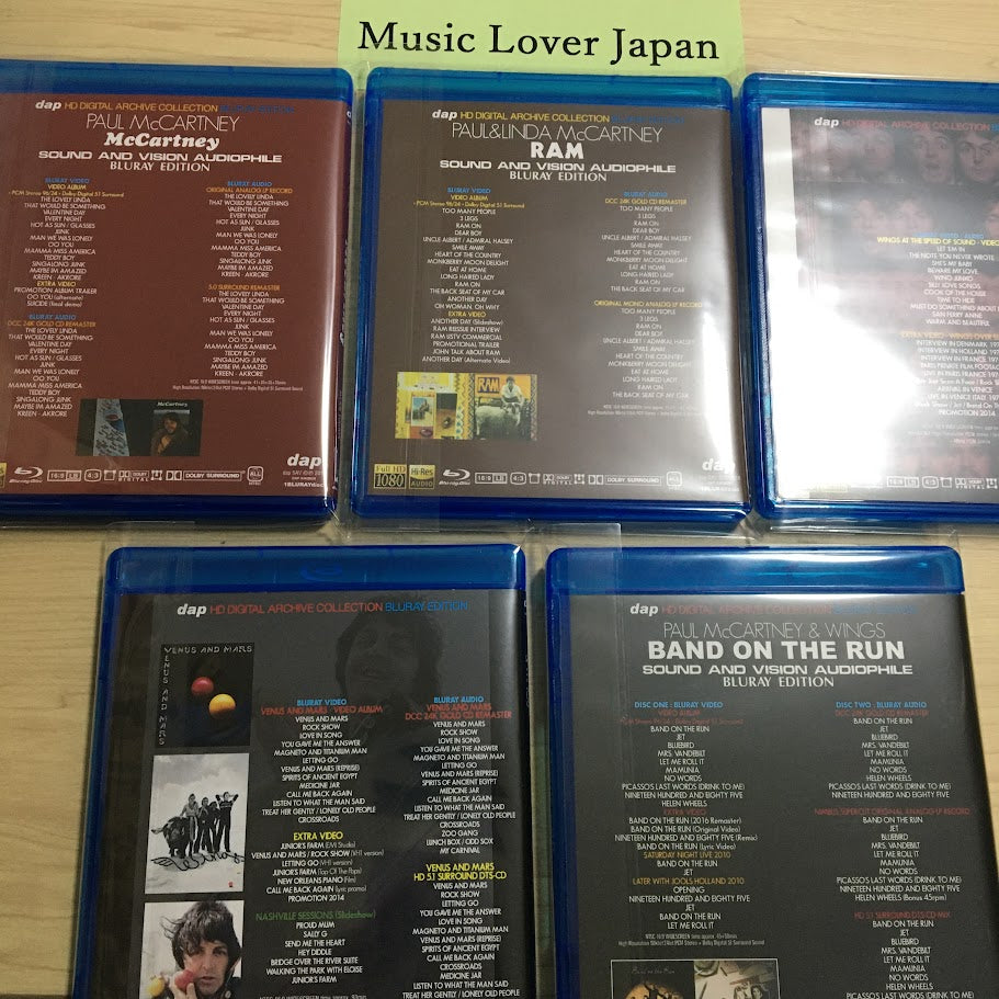 Paul McCartney 2018 DAP 5 Set Band On The Run Ram Venus And Mars Blu-ray 6 Discs