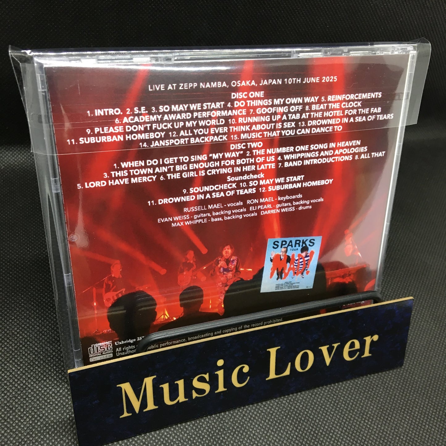 SPARKS / OSAKA 2025 ORIGINAL IEM RECORDING (2CDR)