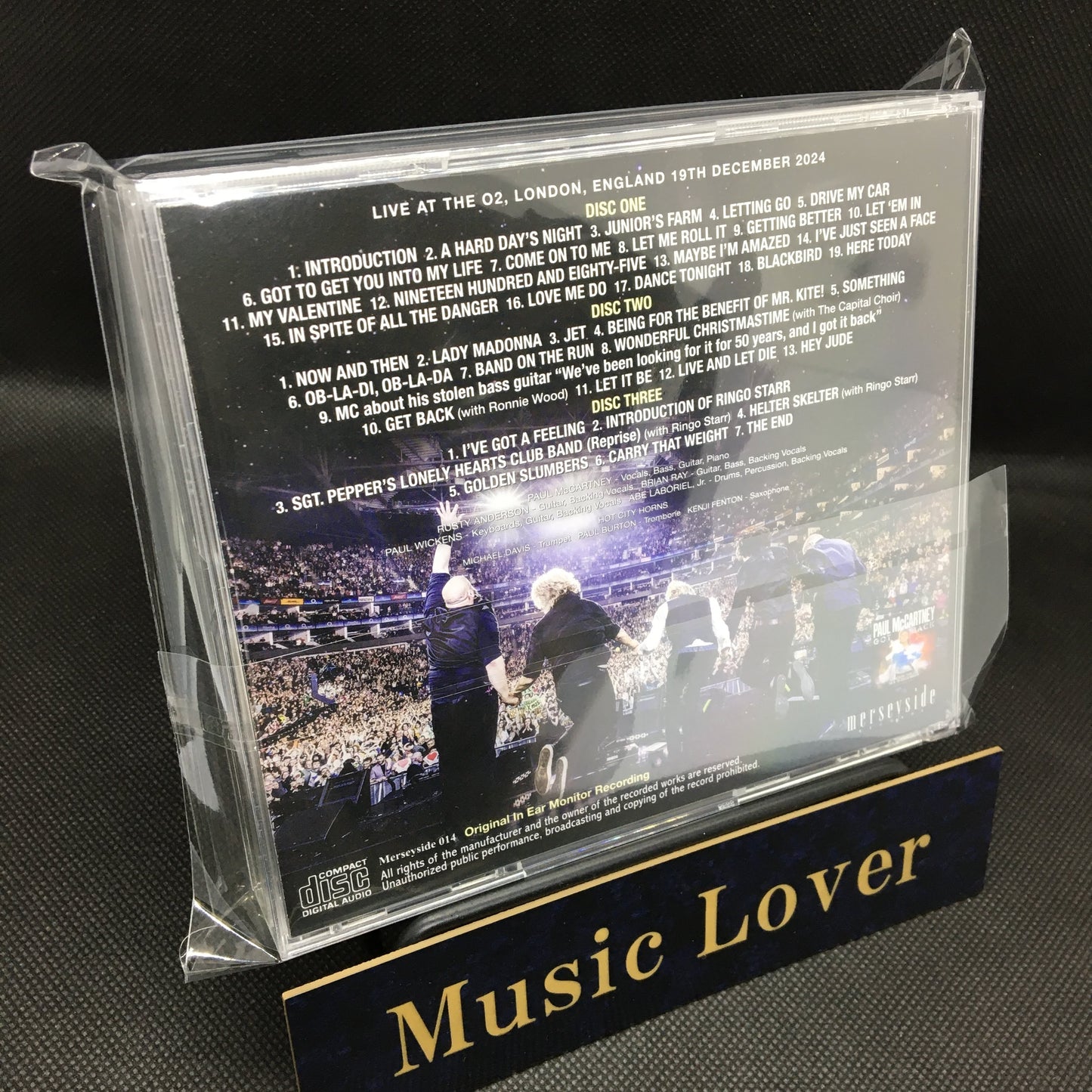 PAUL McCARTNEY / LONDON 2024 2ND NIGHT ‘GOT BACK’ FINAL SHOW ORIGINAL IN EAR MONITOR RECORDING (3CD)