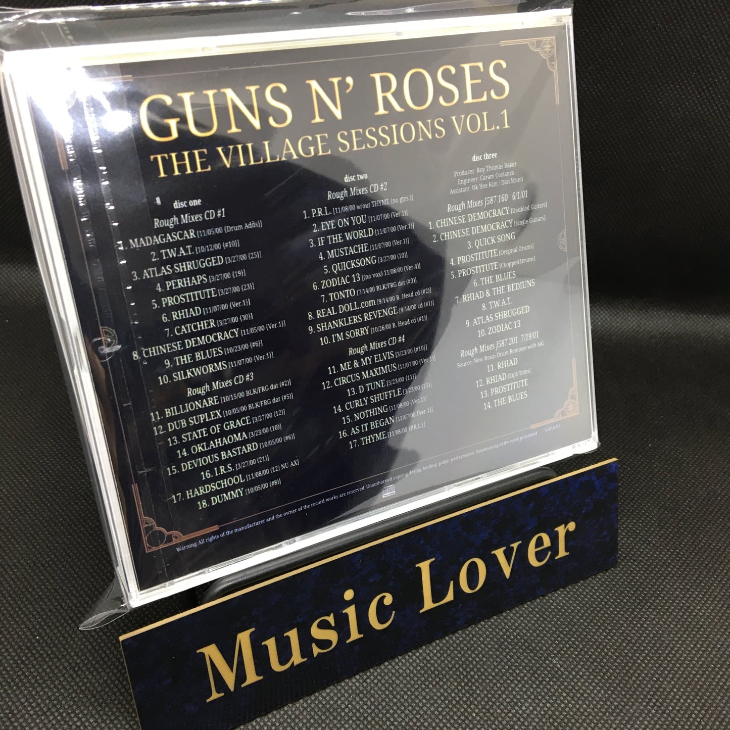 Guns N' Roses / The Village Sessions Vol.1 Demos and Rough Mixes from Chinese Democracy (3CDR) [Not Silver Disc]