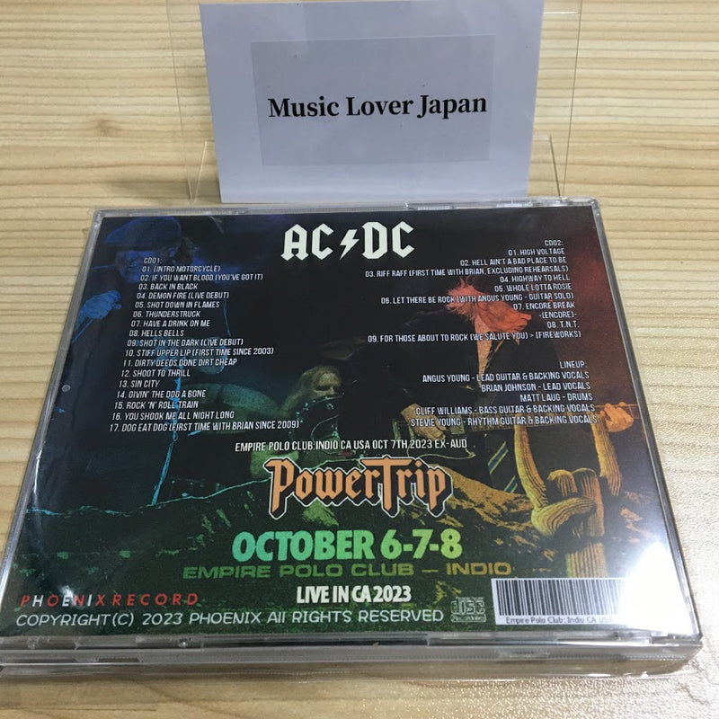 AC/DC / Live In CA 2023 Power Trip (2CDR)