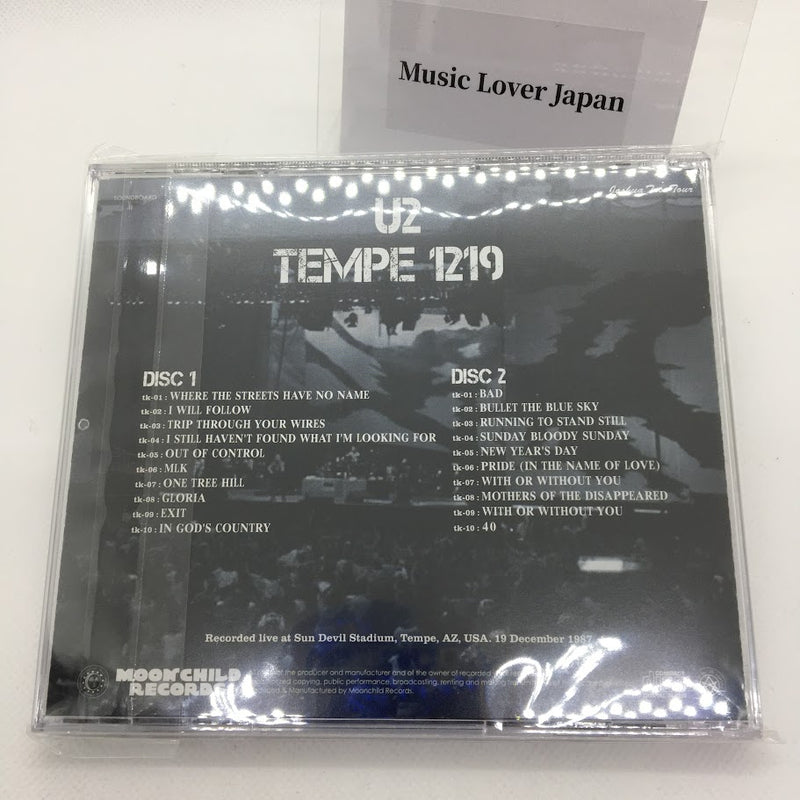 U2 Tempe 1219 Joshua Tree Tour 1987 2CD Moonchild Records