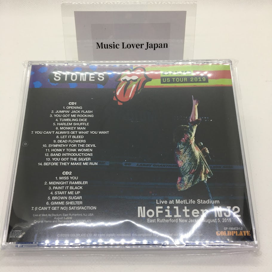 The Rolling Stones No Filter Us Tour August 5 2019 New Jersey 2CD – Music  Lover Japan