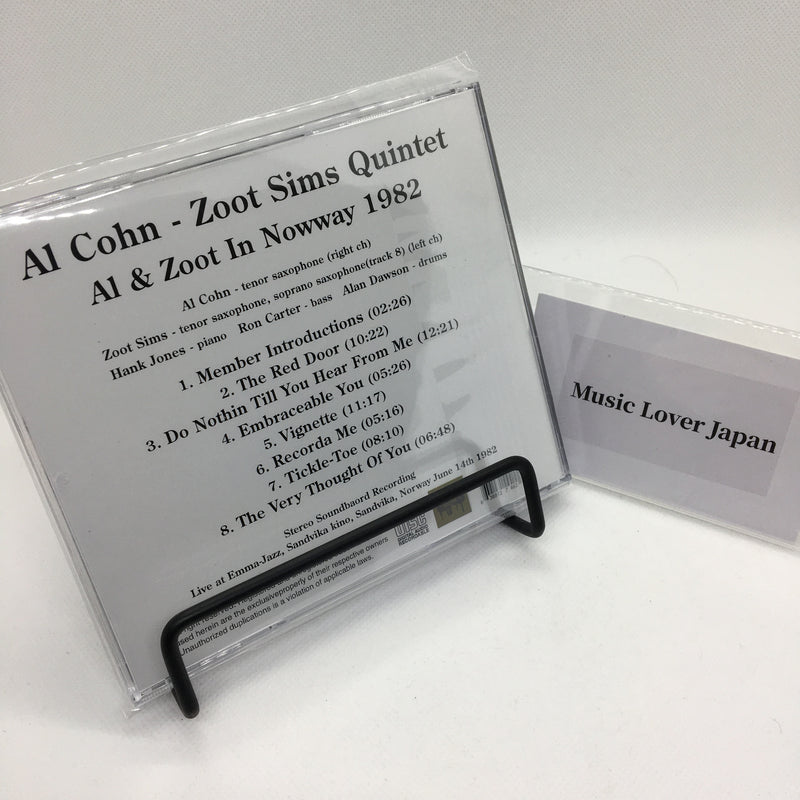 AL COHN & ZOOT SIMS QUINTET / AL & ZOOT IN NORWAY 1982 STEREO SOUNDBOARD (1CDR)