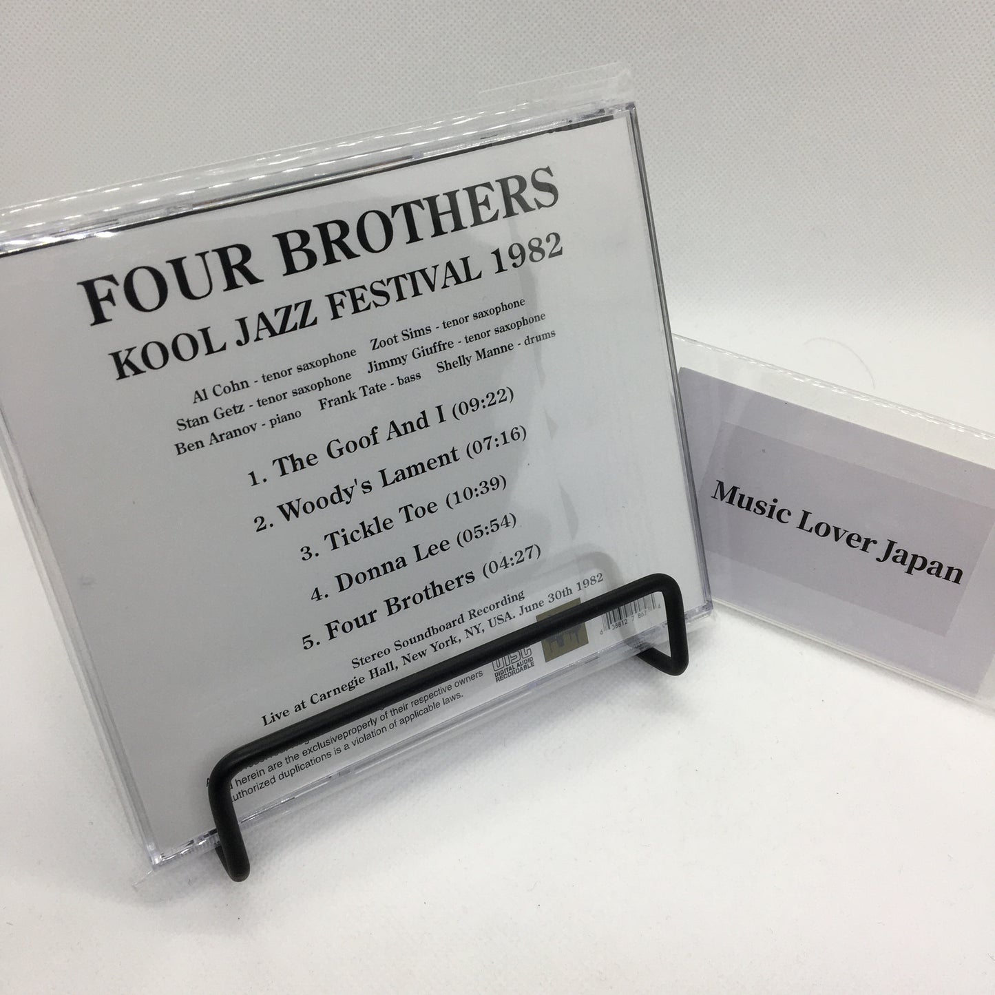FOUR BROTHERS / KOOL JAZZ FESTIVAL 1982 STEREO SOUNDBOARD (1CDR)