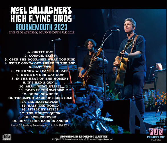 NOEL GALLAGHER'S HIGH FLYING BIRDS / BOURNEMOUTH 2023 (1CDR)