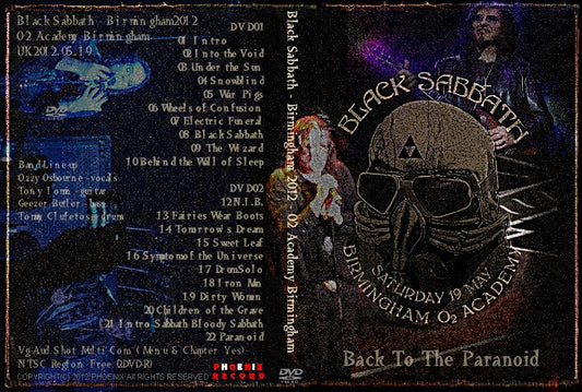 Black Sabbath / Birmingham 2012 O2 Academy (2DVDR)