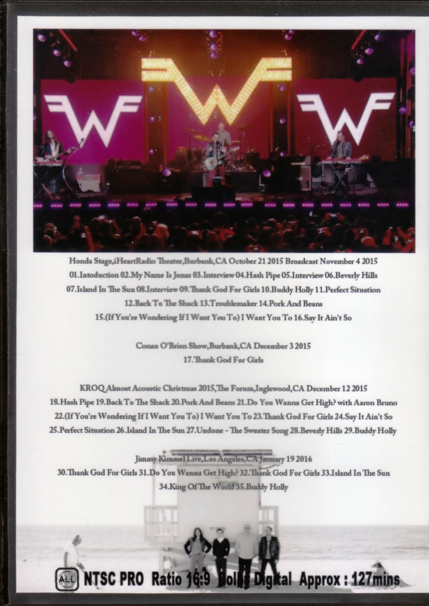 Weezer / TV Program & Live 2015-2016 (1DVDR (White label disc ))