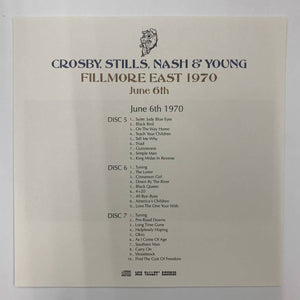 CROSBY, STILLS, NASH & YOUNG / FILLMORE EAST 1970 June 4th & 5th & 6th (7CD)