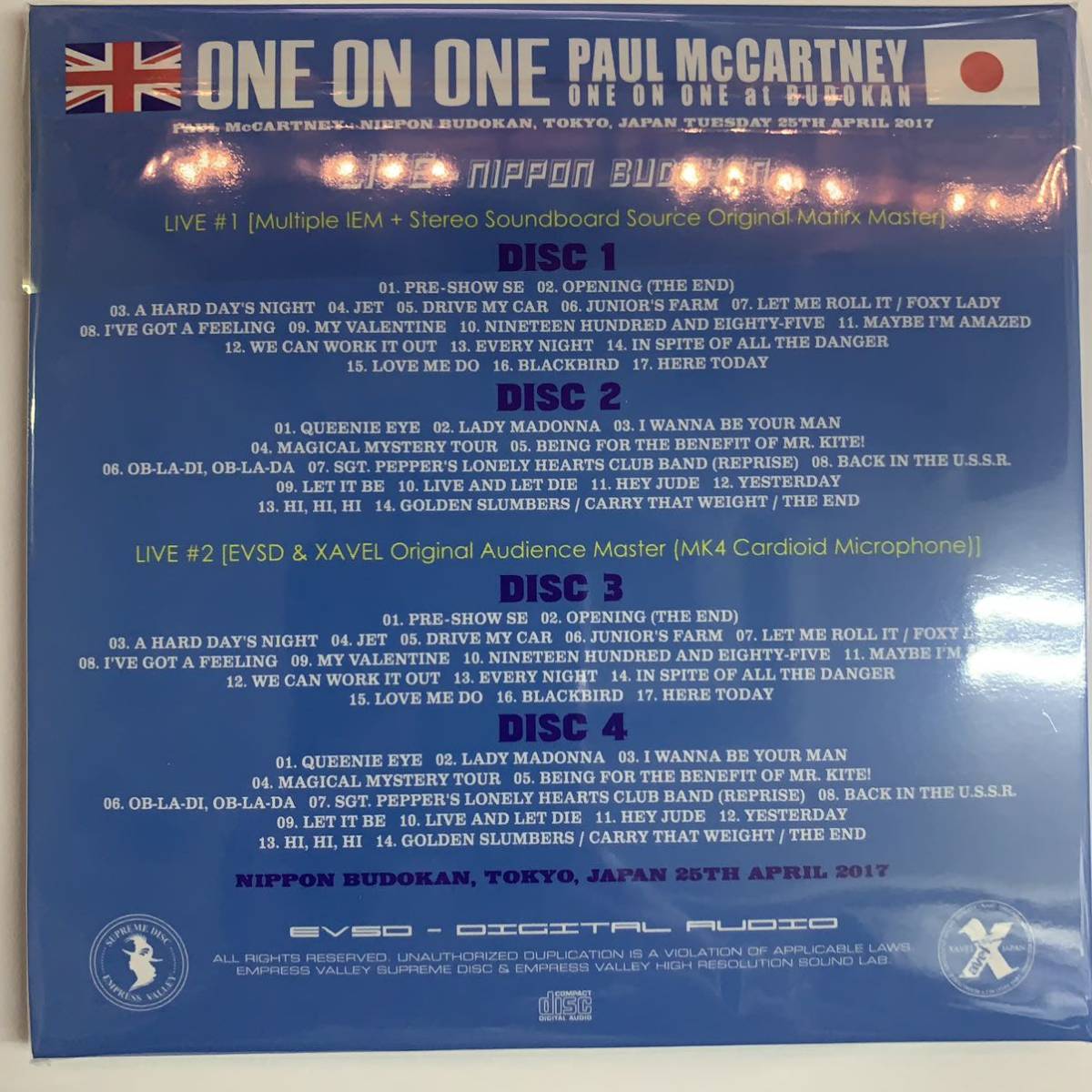 Paul McCartney / ONE ON ONE BUDOKAN 2017 (6CD) – Music Lover Japan