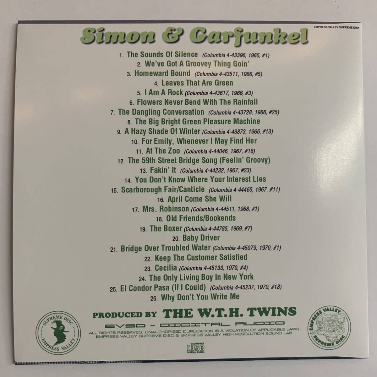 Simon & Garfunkel / Complete Singles Collection (1CD)
