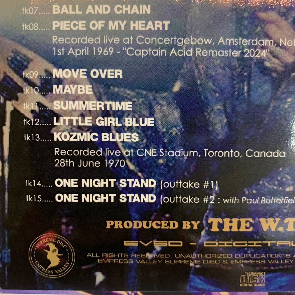 JANIS JOPLIN / KOZMIC BLUES Liver Than You’ll Ever Be (1CD)