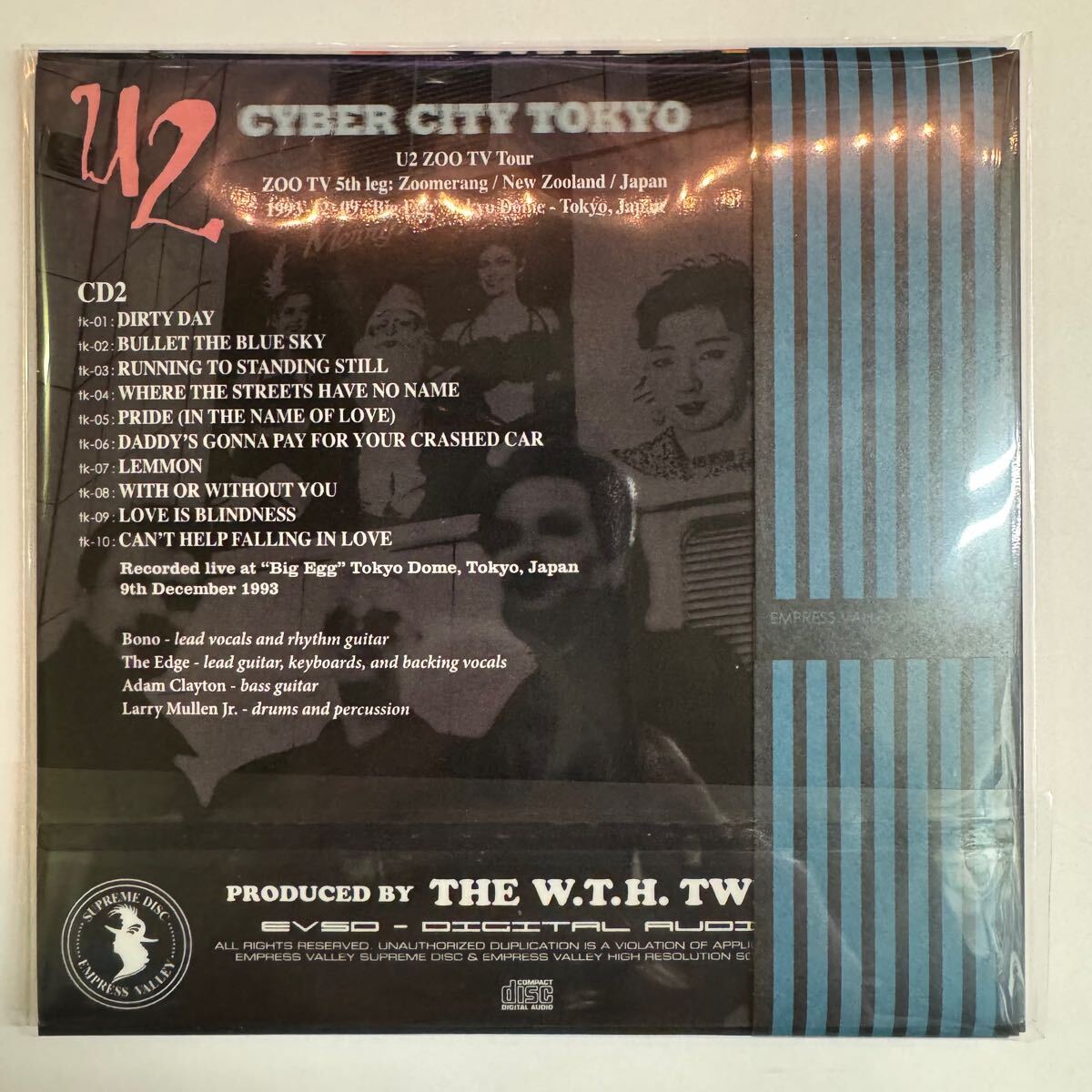U2 / BLUE TAHITI BOX Ame No Shinjuku Kabukicyo Empress Valley 4CD Cyber City Tokyo