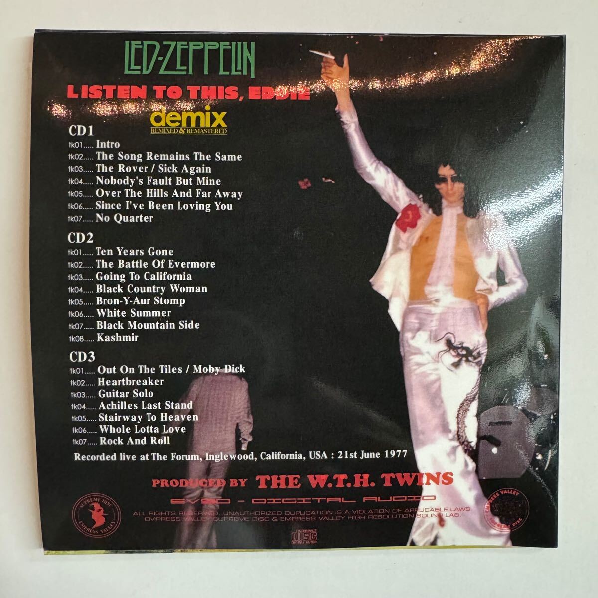 洋楽 Led Zeppelin demix Eddie Empress Valley LED ZEPPELIN / FORUM OPENER LA 1ST NIGHT DEMIX (3CD)